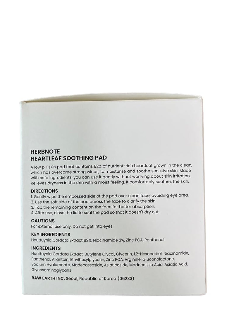 Heartleaf Soothing Moisture Pad - Enriched with 80% Low-Temperature Extracted Heartleaf & Niacinamide for Acne Control - Zinc PCA, Quercitrin for Sensitivity Relief, 70 Pads