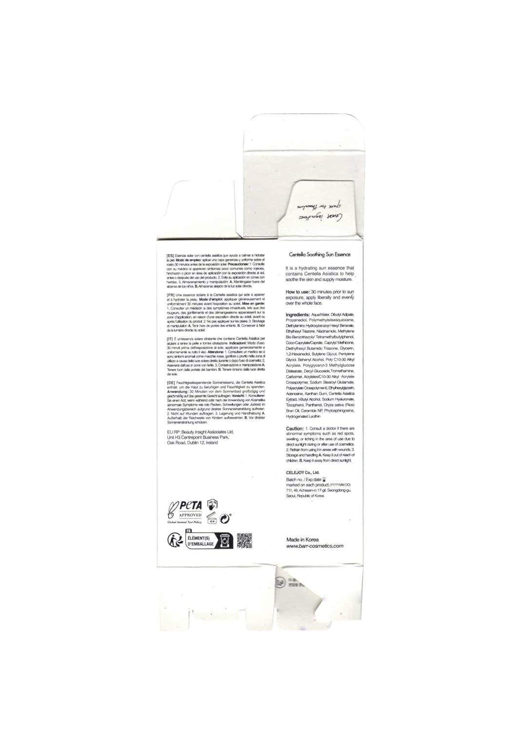 Esencia solar calmante Centella 50 ml