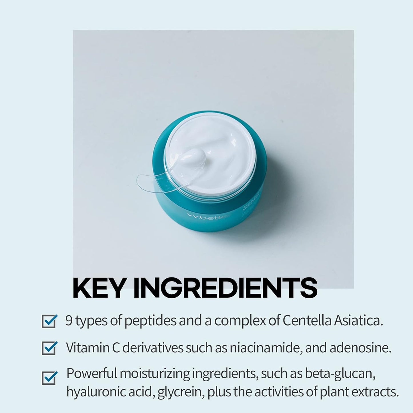 Crema hidratante facial intensiva con extracto de centella asiática, reafirmante e iluminadora, con adenosina y niacinamida, cuidado de la piel coreano - 50 ml