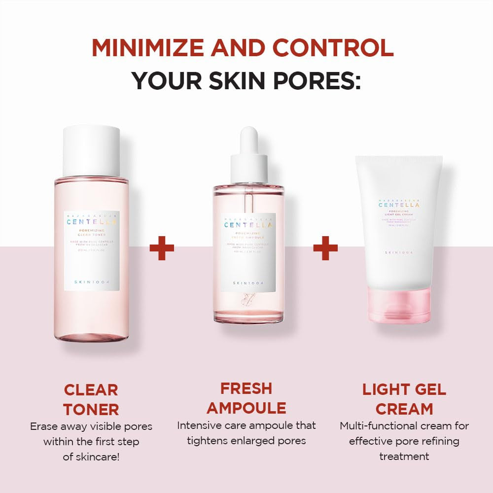 Crema gel ligera poremizante de centella de Madagascar 75 ml | Cierra los poros | Calma la piel irritada